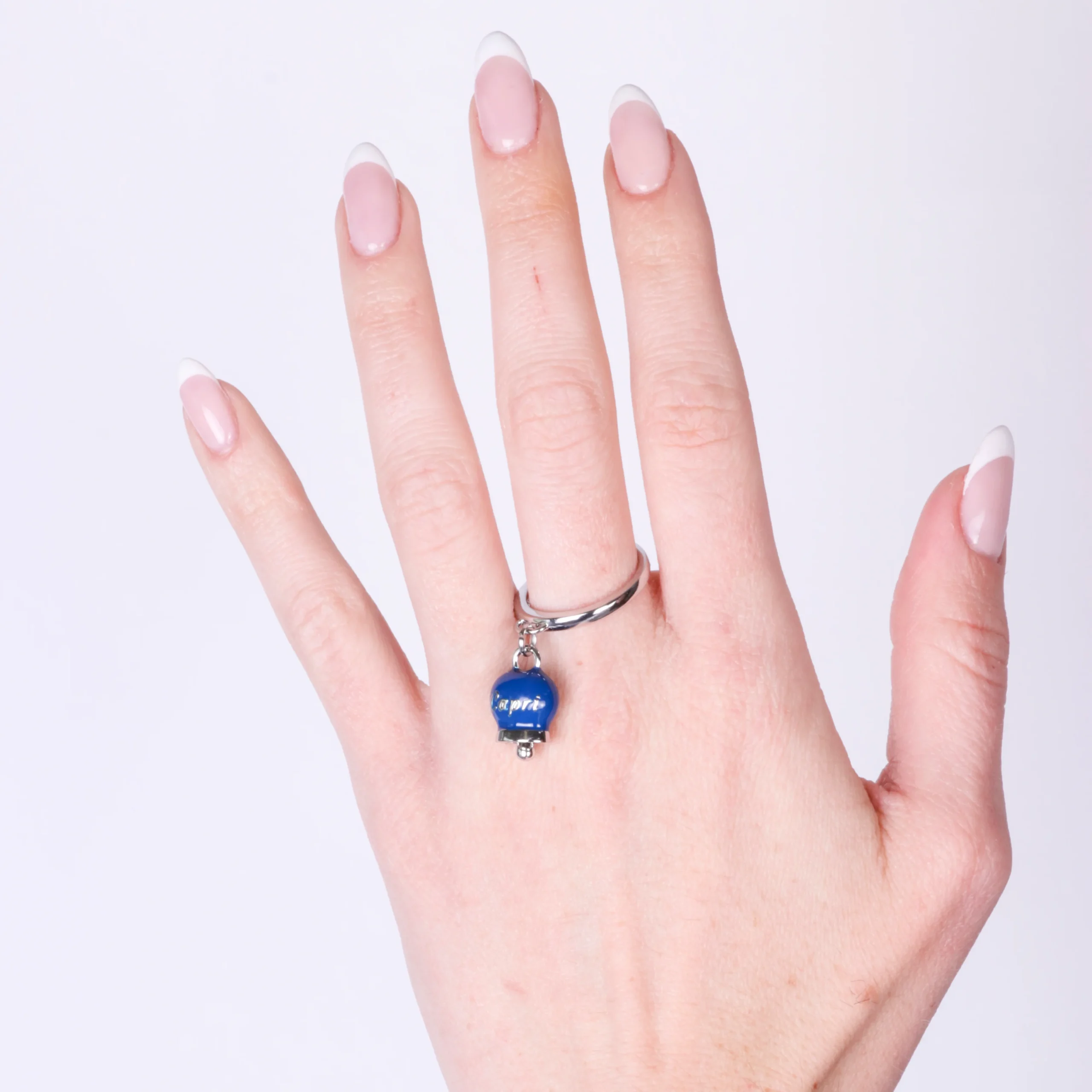 CAPRI Anello in Acciaio con campanella pendente blu 3150032 - immagine 2