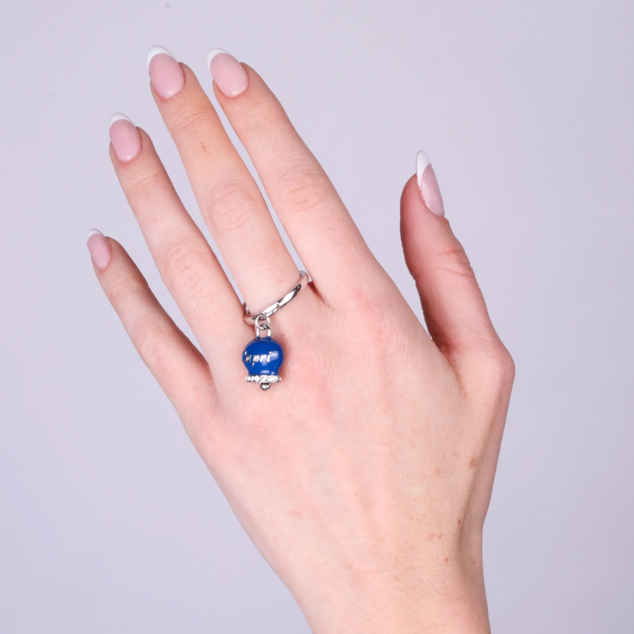 CAPRI Anello in Acciaio con campanella blu 3150043 - immagine 2