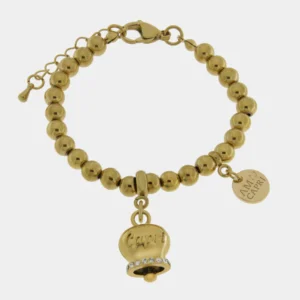 CAPRI Bracciale in Acciaio con campanella placcata oro 3170579