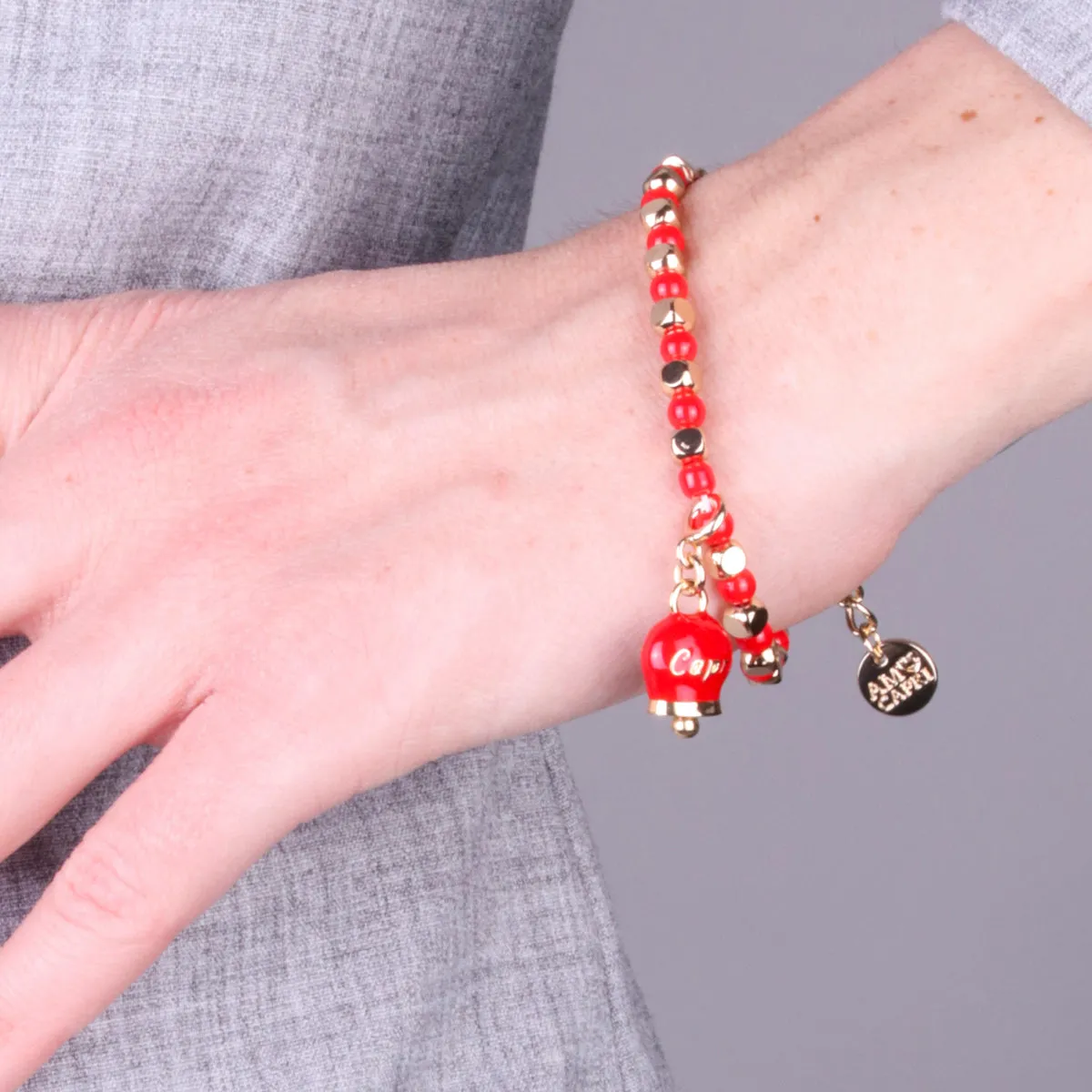 CAPRI Bracciale con sfere e campanella rossa 3572940 - immagine 2