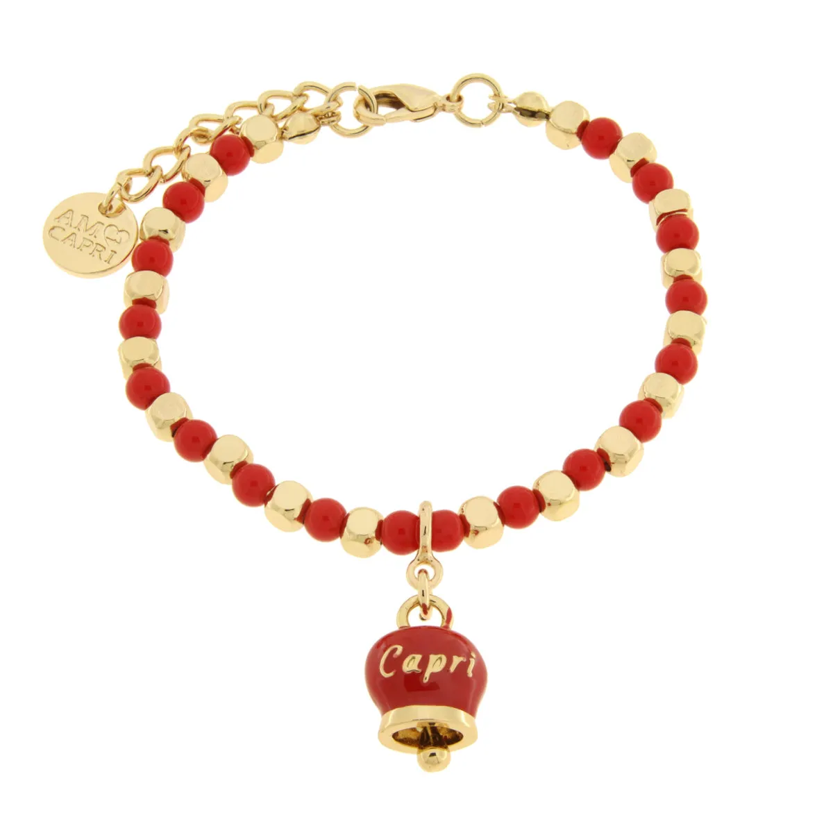 CAPRI Bracciale con sfere e campanella rossa 3572940 - immagine 3