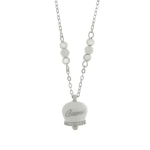 BYSIMON Collana in Argento con campanella bianca 1402897