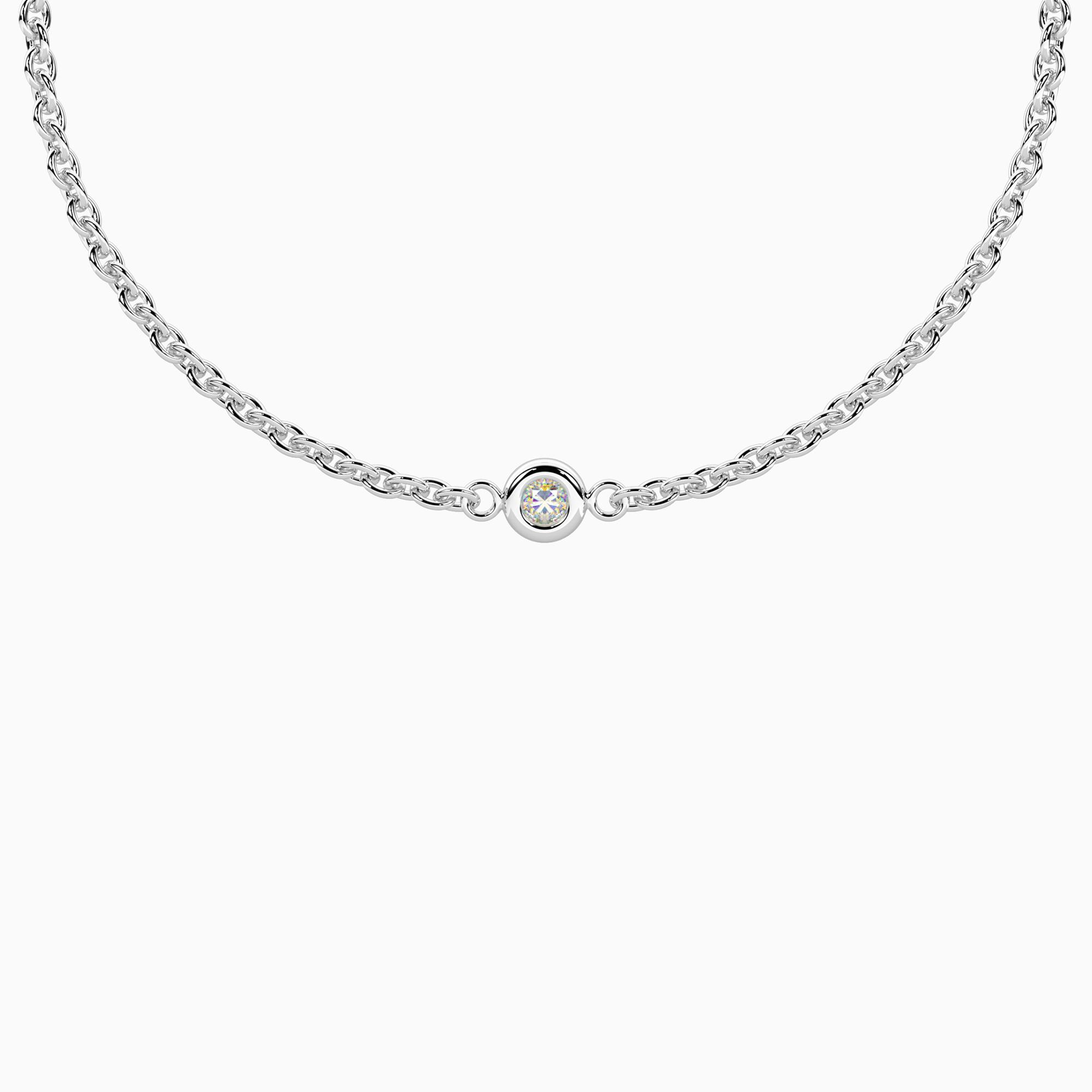 Bracciale con diamante lab-grown e chiusura non-reversibile 732317 - immagine 3