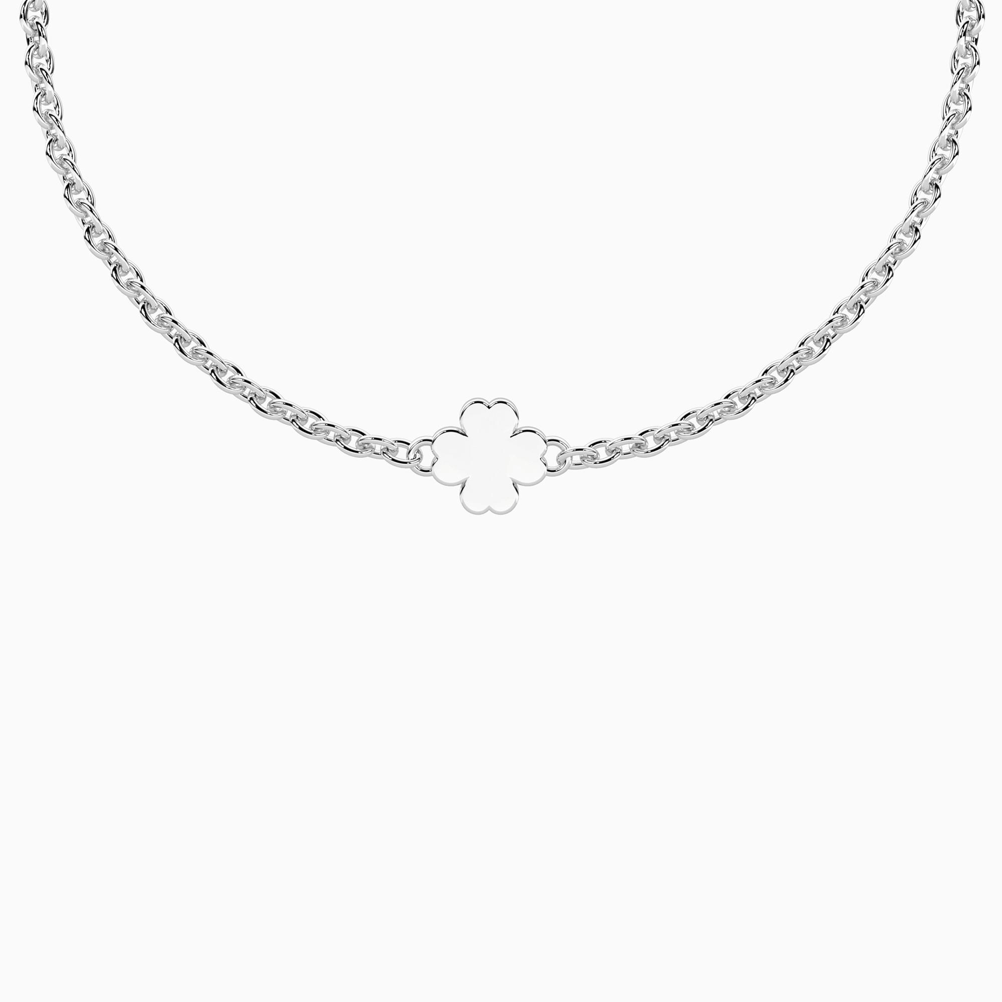 Bracciale con quadrifoglio e chiusura non-reversibile 722316 - immagine 3