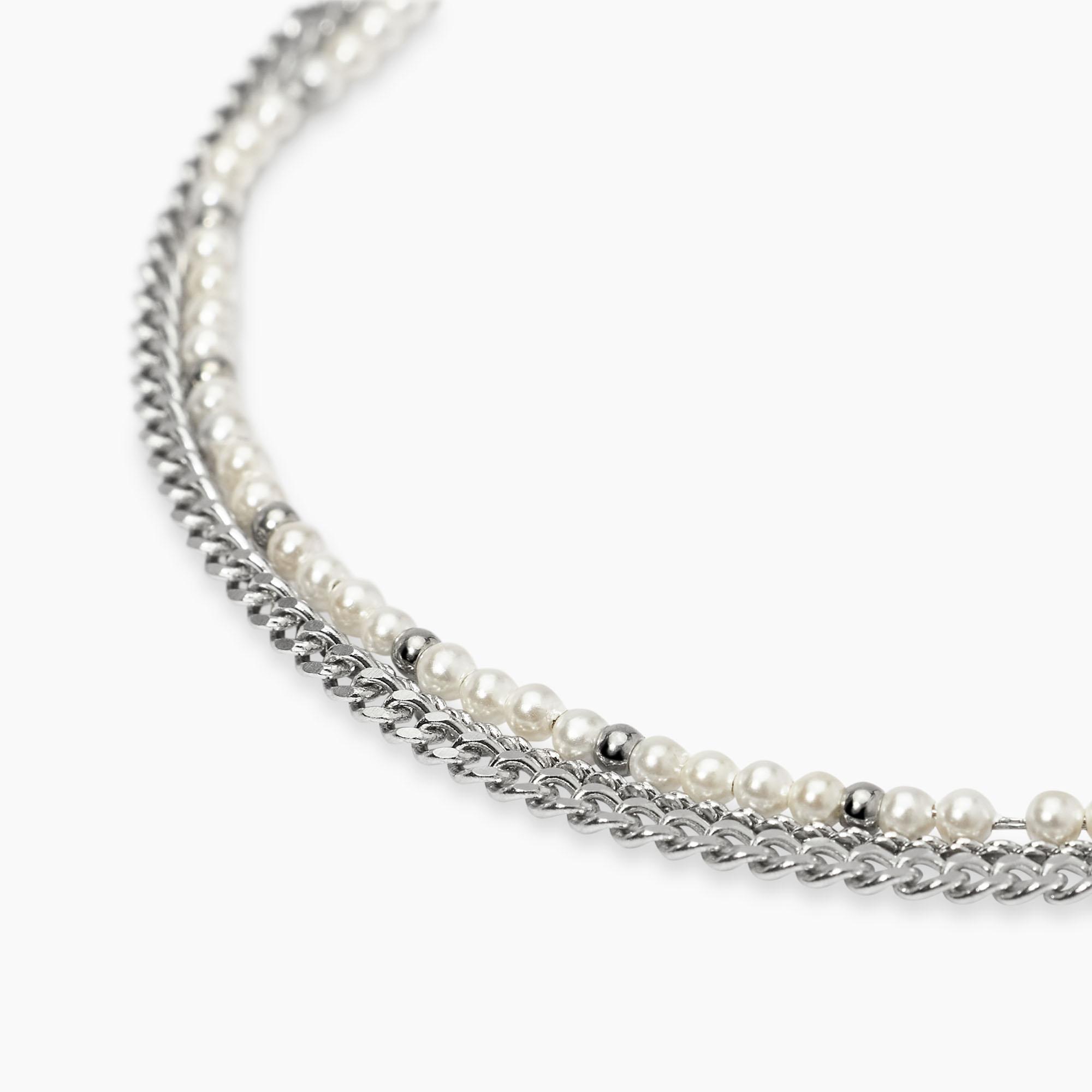 Bracciale con catene e perle conchiglia Style 32 831064 - immagine 3