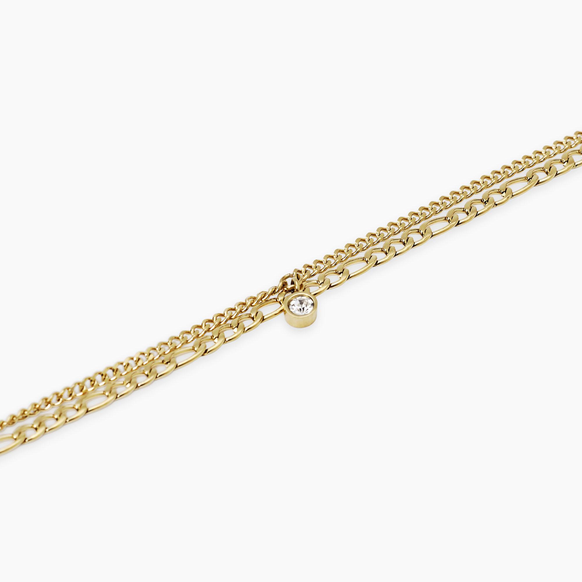 Bracciale dorato con catene e ciondolo Style 31 831065 - immagine 2