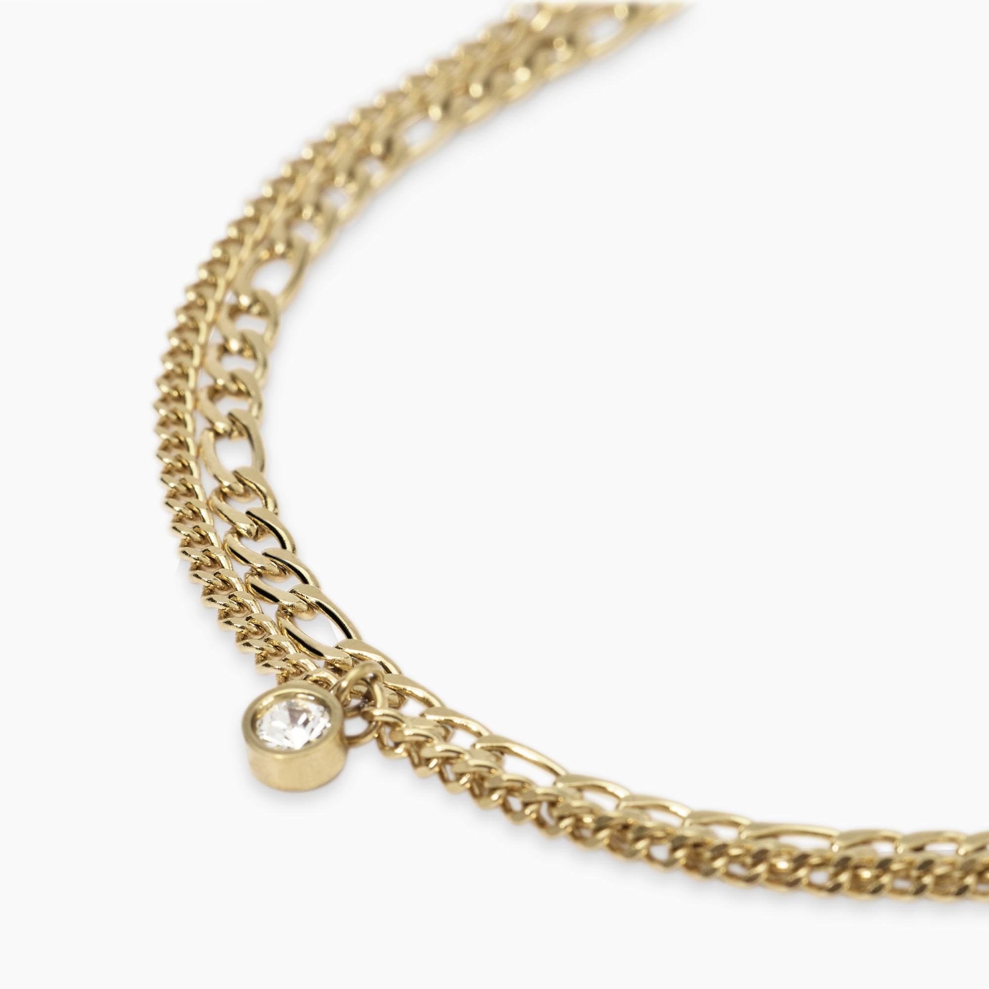 Bracciale dorato con catene e ciondolo Style 31 831065 - immagine 3