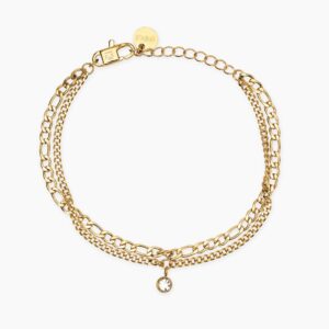 Bracciale dorato con catene e ciondolo Style 31 831065
