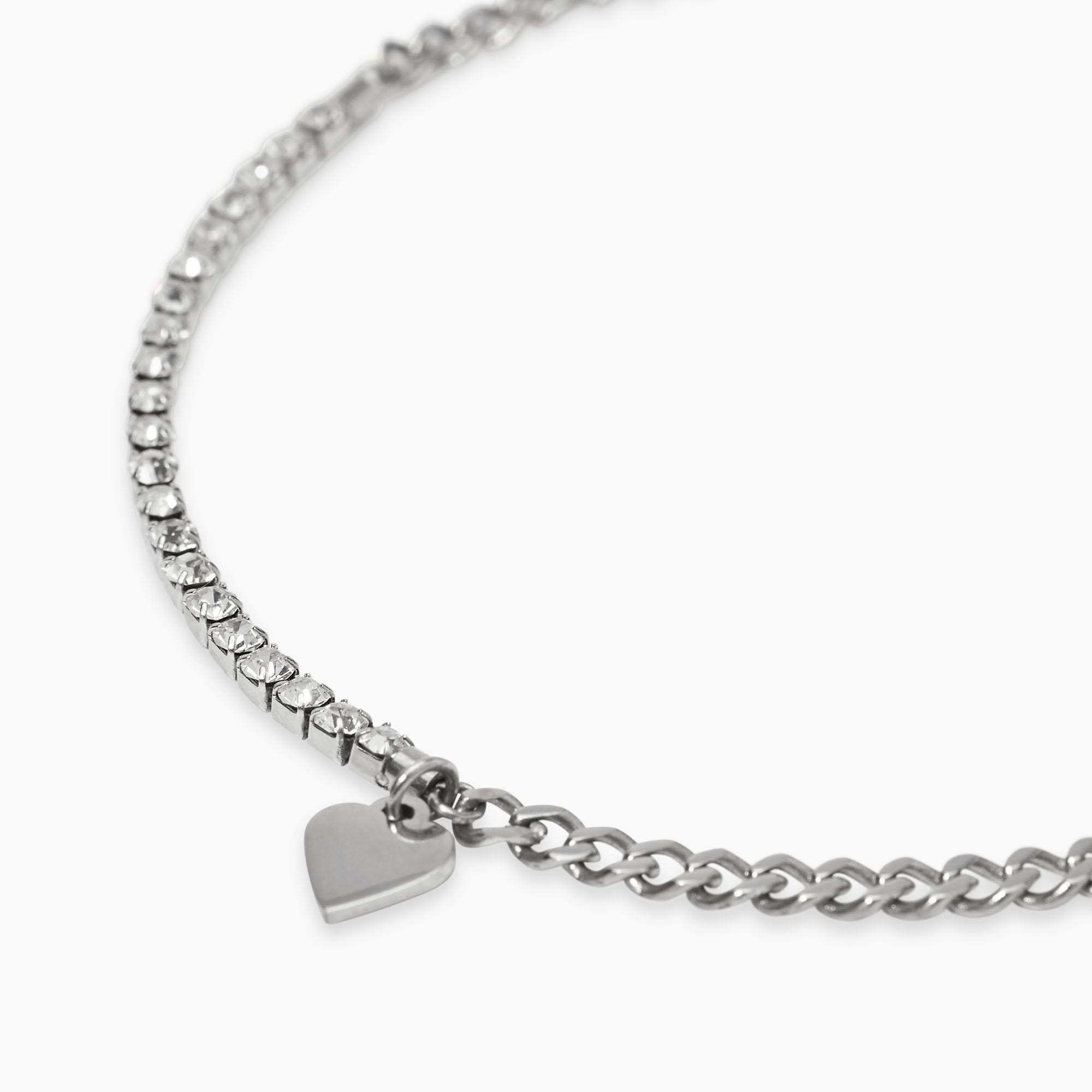 Bracciale con tennis di cristalli e cuore Style 34 831068 - immagine 3