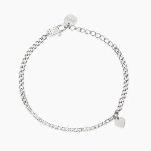 Bracciale con tennis di cristalli e cuore Style 34 831068