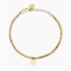 Bracciale dorato con ciondolo quadrifoglio Style 38 831076