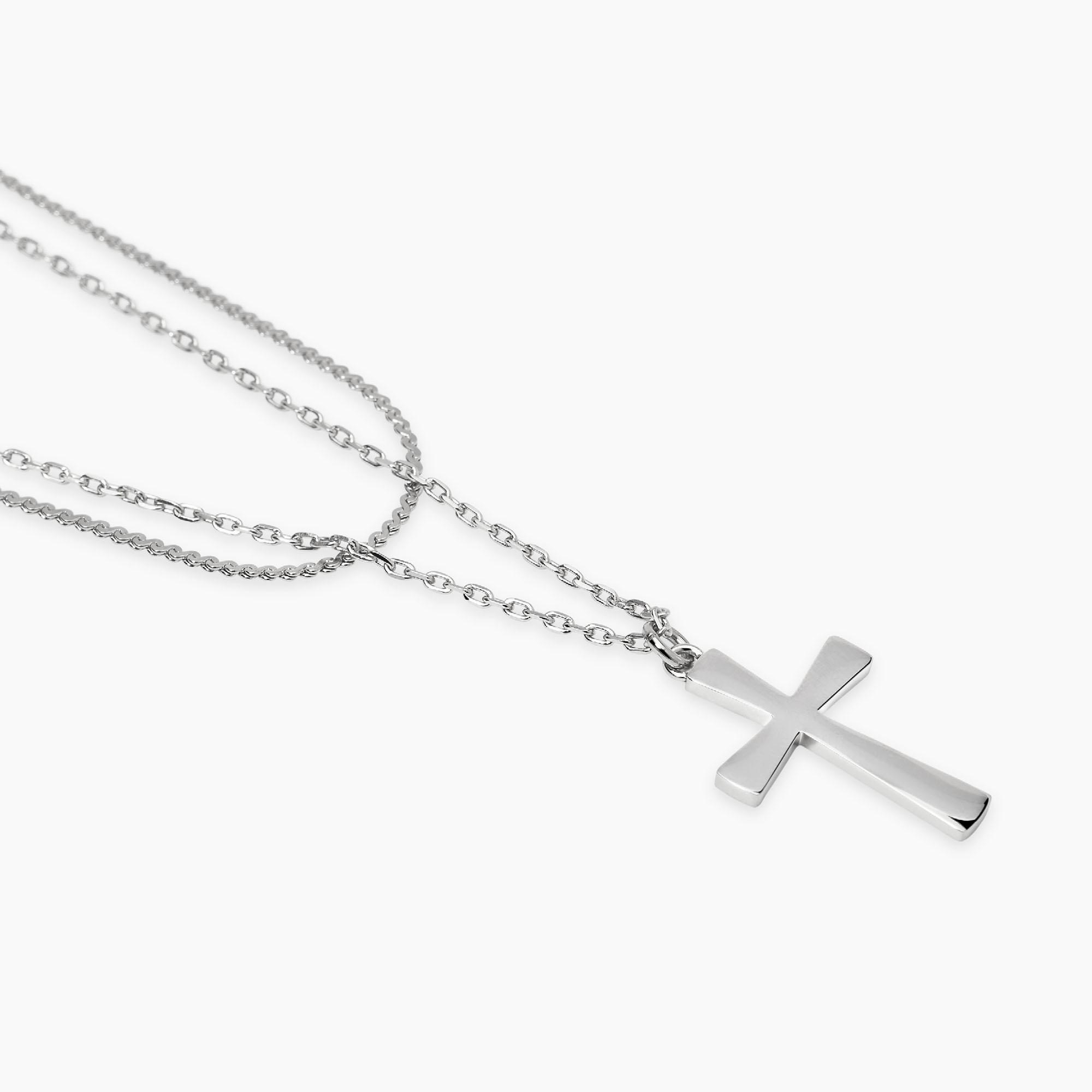 Collana Donna Kidult con catene e pendente croce Style 851042 - immagine 2