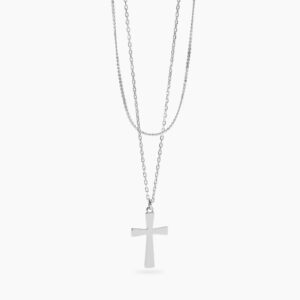 Collana Donna Kidult con catene e pendente croce Style 851042