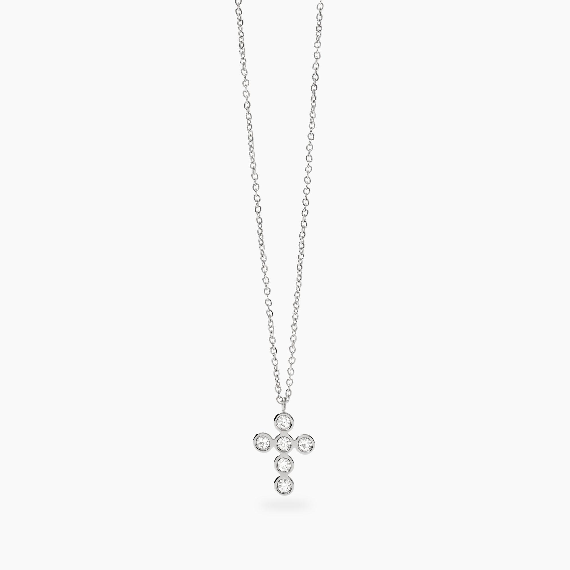 Collana Donna Kidult con croce in cristalli Style 851043