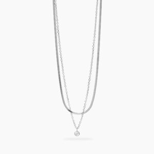 Collana Donna Kidult con catene e cristallo Style 851045