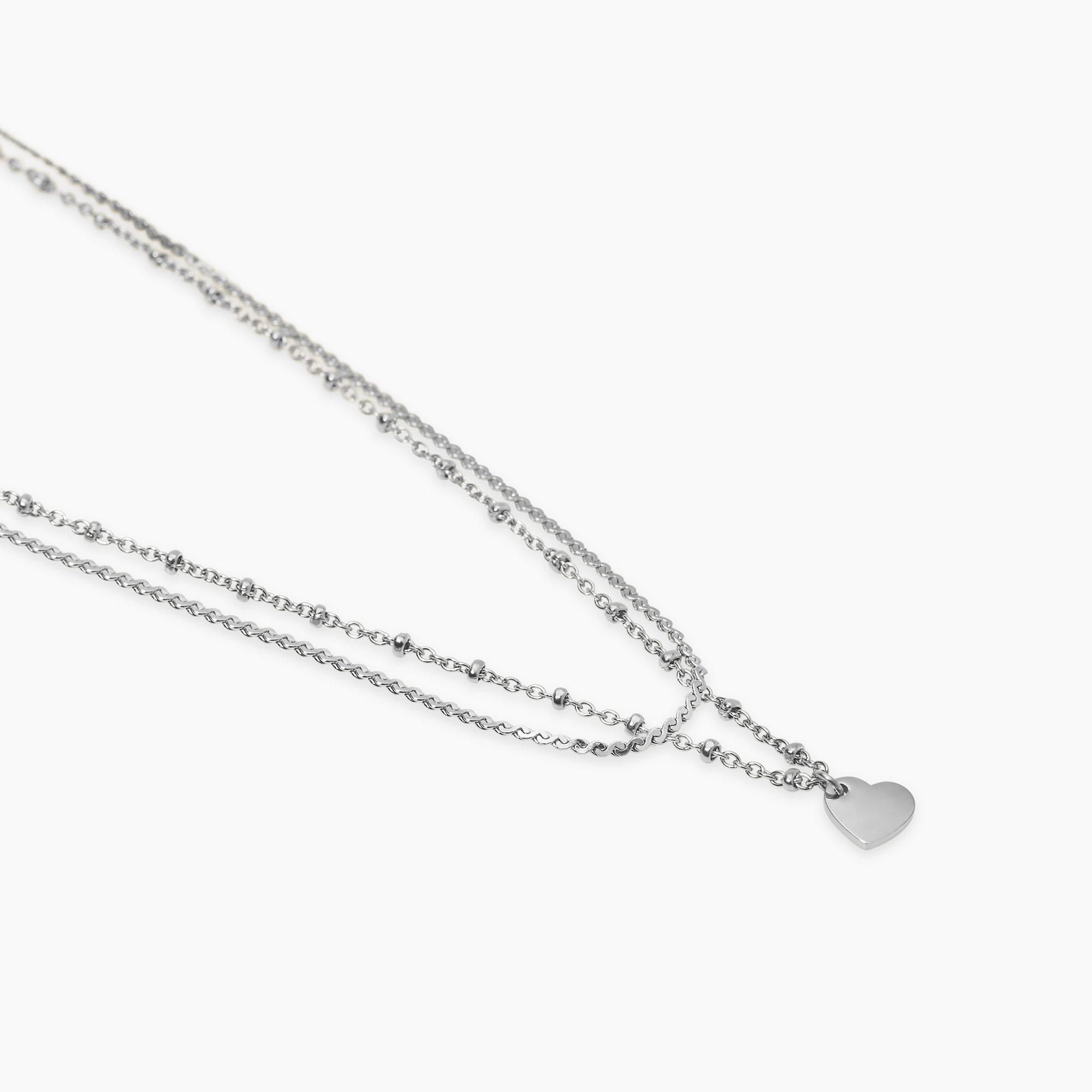 Collana Donna Kidult con catene e ciondolo cuore Style 851047 - immagine 2
