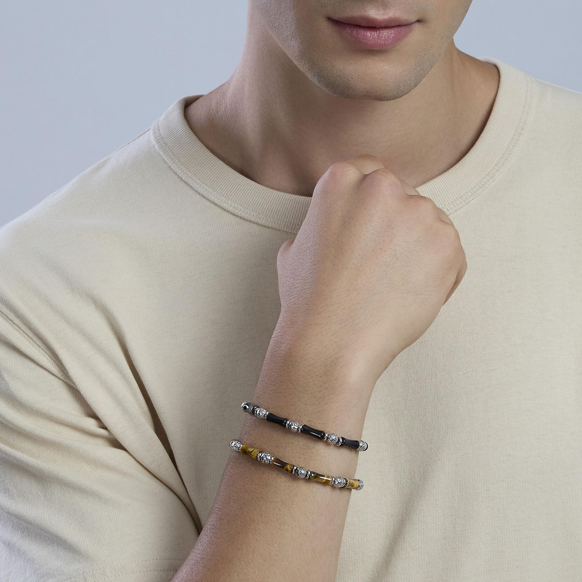 Bracciale Uomo Kidult in acciaio e occhio di tigre Style 32 831143 - immagine 4
