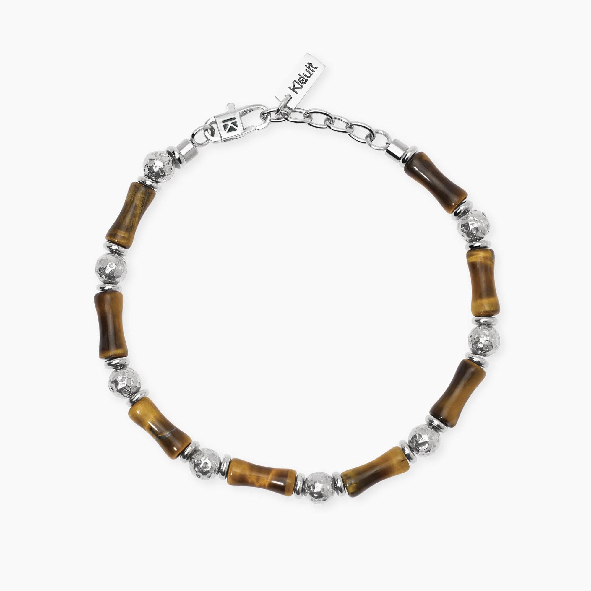 Bracciale Uomo Kidult in acciaio e occhio di tigre Style 32 831143