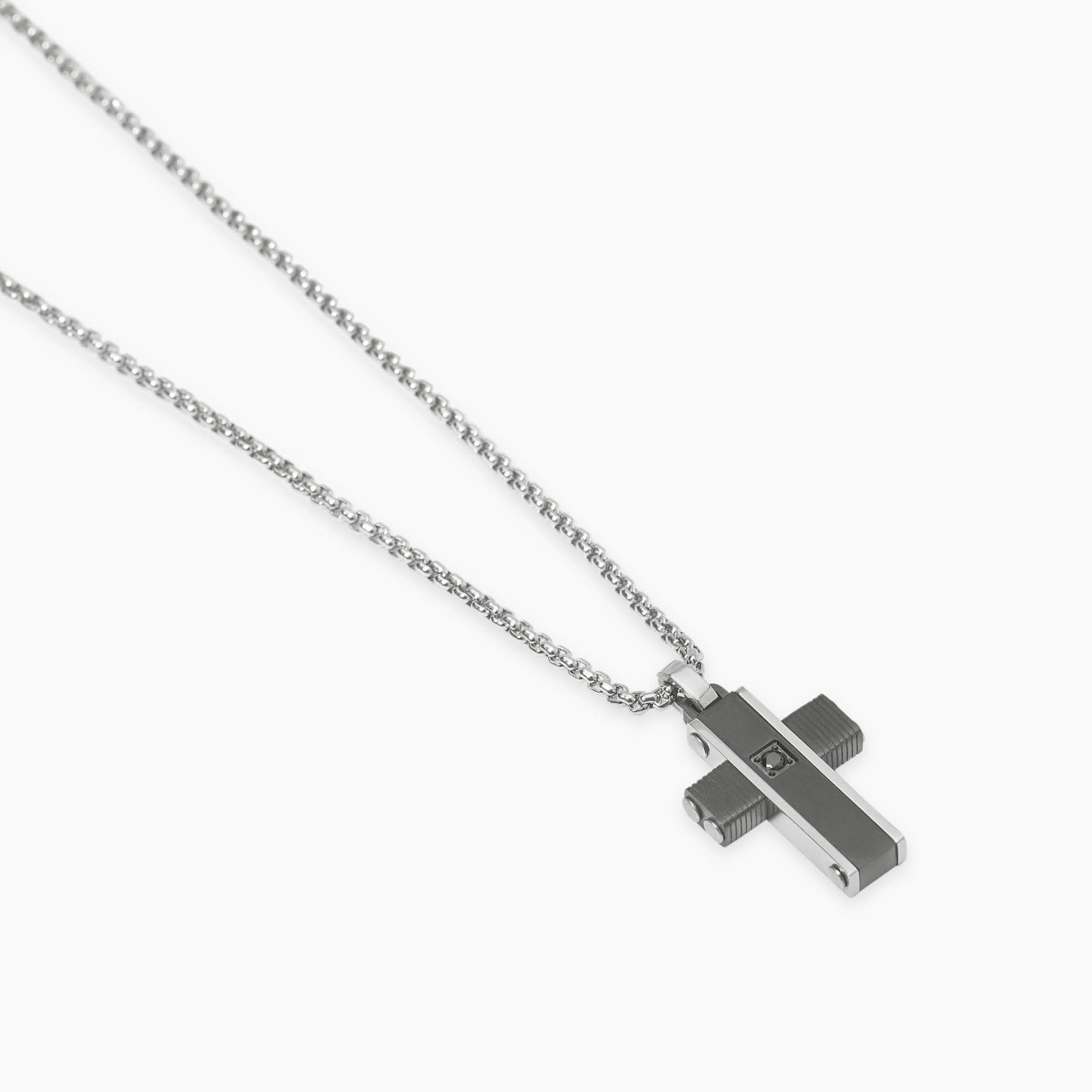 Collana da uomo Kidult con croce nera Style 851076 - immagine 2
