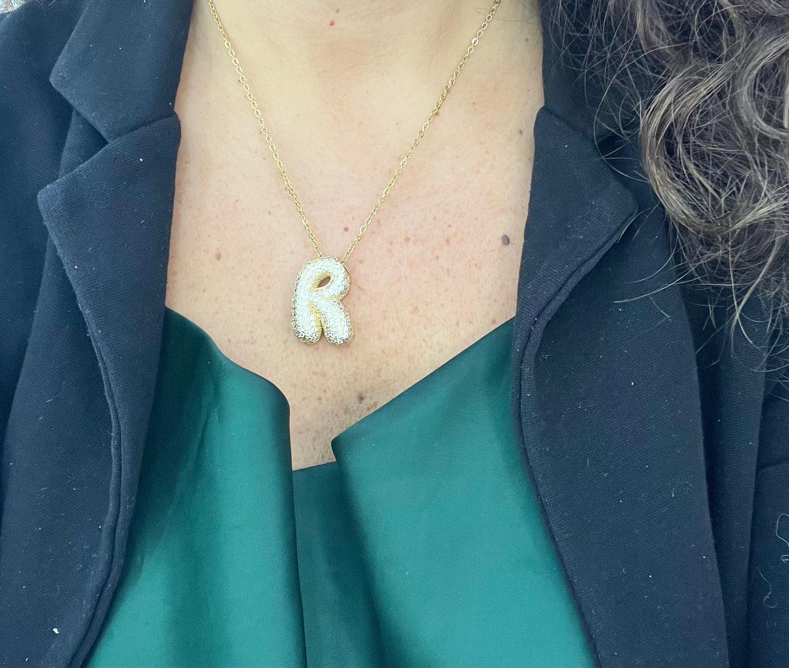 Collana con iniziale dorata Maxi Gioielli Capretti 23126 - immagine 2