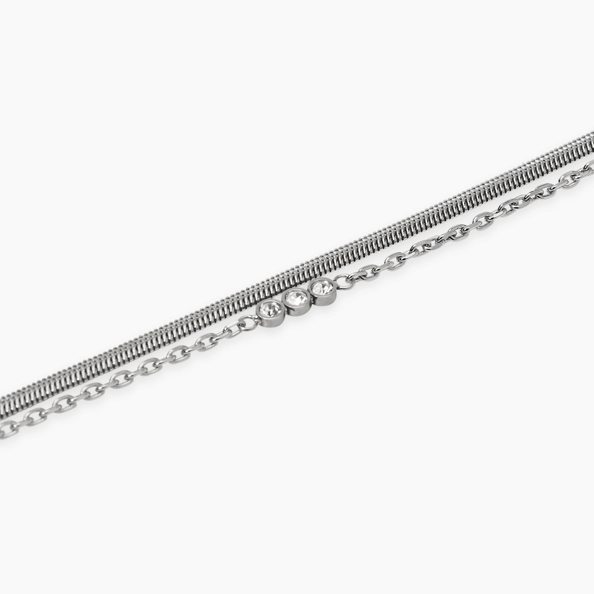 Bracciale Kidult con catene e cristalli Style 831066 - immagine 2