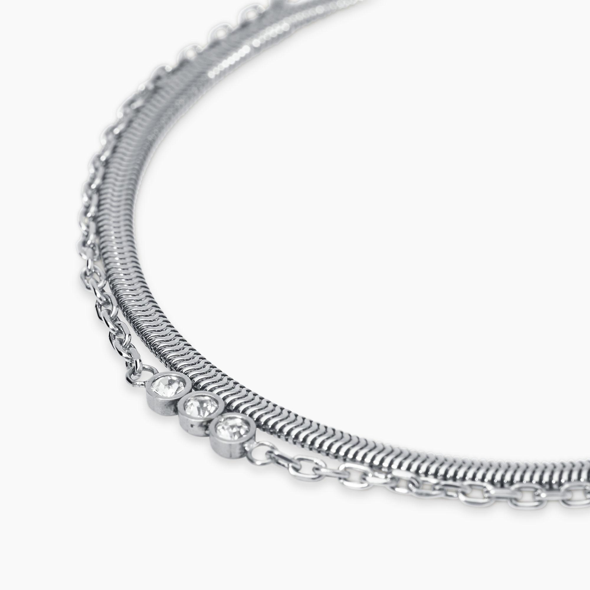 Bracciale Kidult con catene e cristalli Style 831066 - immagine 3