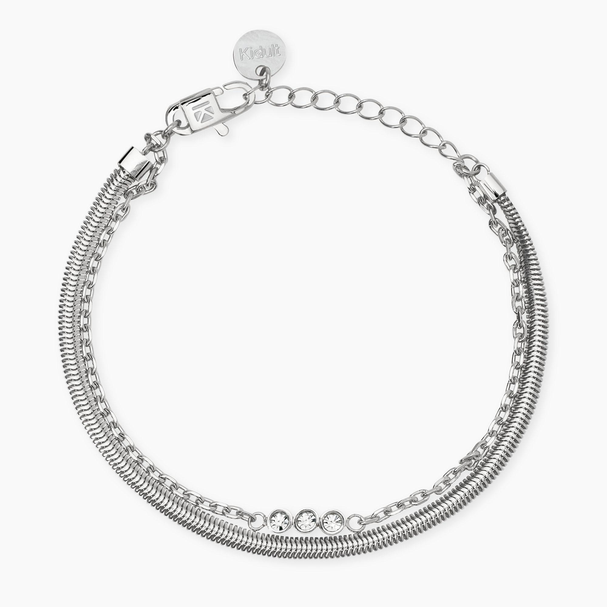 Bracciale Kidult con catene e cristalli Style 831066