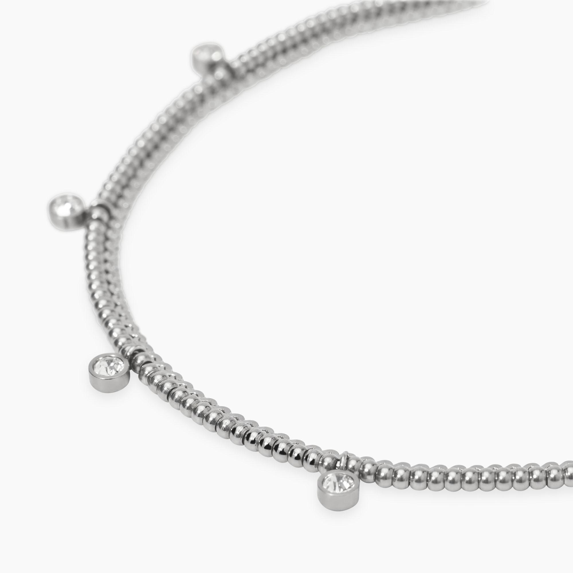 Bracciale Kidult in acciaio con catene e cristalli Style 831075 - immagine 3