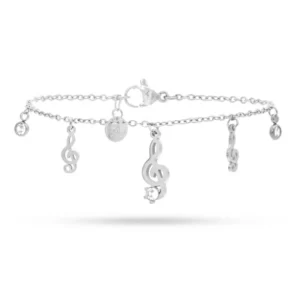 Bracciale Donna Chiave di Violino e Gemme Silver FJ-20014