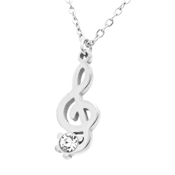 Collana Donna Chiave di Violino Silver con Gemma FJ-30015 - immagine 3