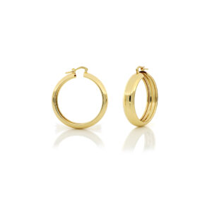 Orecchini a cerchio mini in bronzo dorato Unoaerre 1800