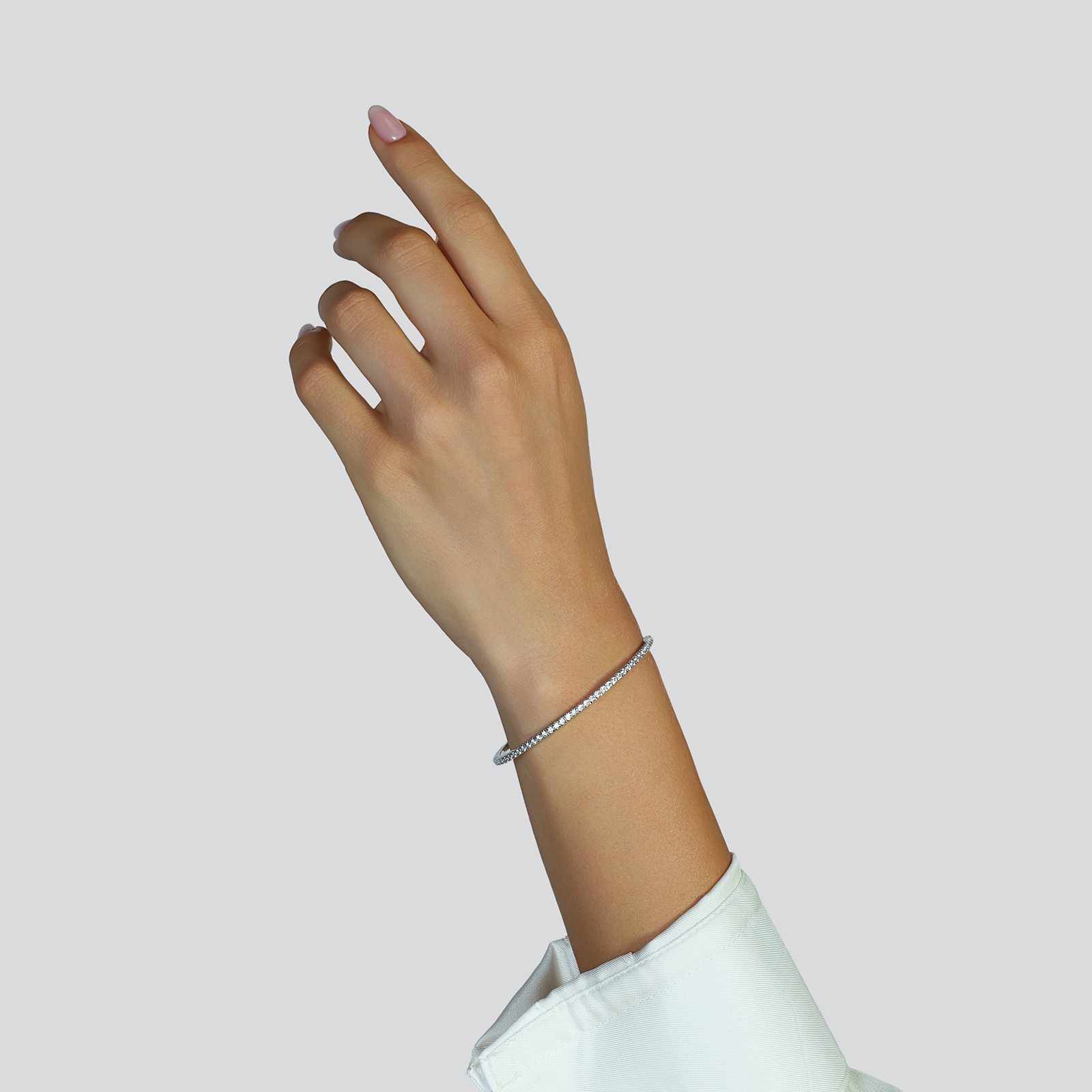 Bracciale bangle tennis in argento Unoaerre 6668 - immagine 3