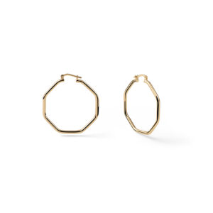 Orecchini dorati a cerchio ottagonale Unoaerre 2752