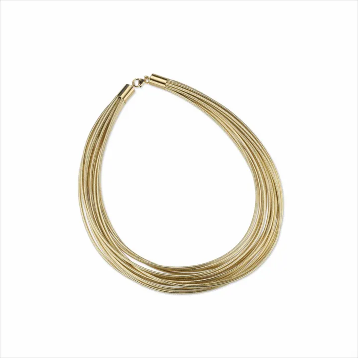 Collana Multifilo Dorata Gioielli Sovrani Lurex J9282