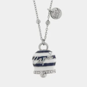 CAPRI Collana in Acciaio campanella con strisce blu 3140267