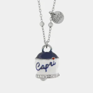 CAPRI Collana in Acciaio campanella blu e bianca 3140274