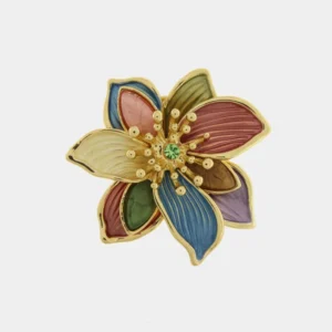 BYSIMON Spilla fiore colorato con calamita 3580049