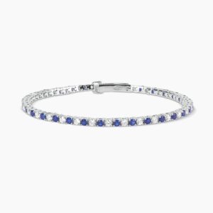 Bracciale Mabina tennis in argento con zaffiri sintetici 533456-M