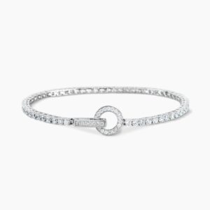 Bracciale Mabina tennis in argento con zirconi chiusura tonda 533050/M