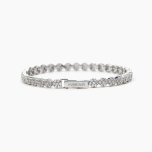 Bracciale Mabina argento con zirconi a forma di fiore 533561-M