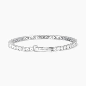 Bracciale Mabina tennis in argento con zirconi bianchi 533019-17