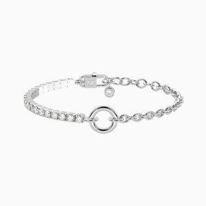 Bracciale Kidult componibile in acciaio con zirconi Duetto732193