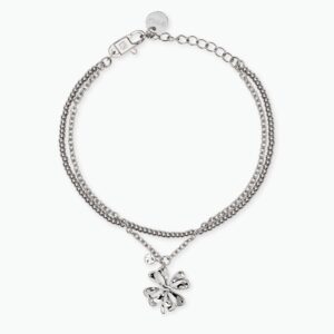 Bracciale Kidult a catene con quadrifoglio e cristallo Style 831149