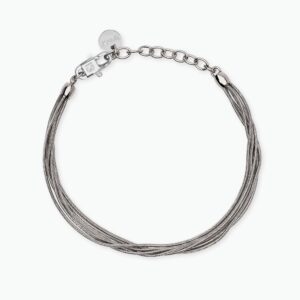 Bracciale Kidult multifilo argentato con catene snake Style 831152