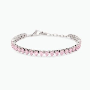 Bracciale Kidult tennis cuore con zirconi rosa Style 831155