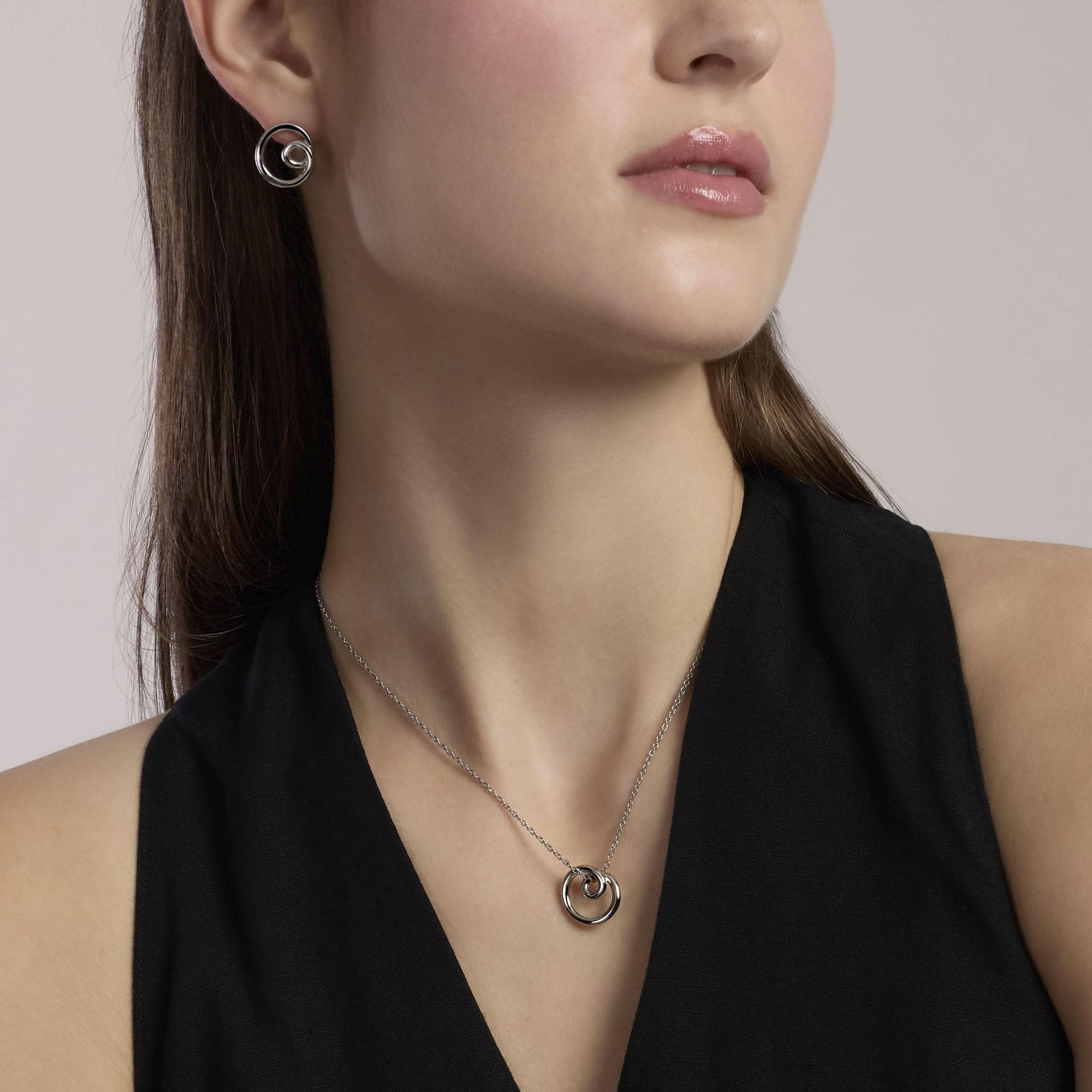 Collana Kidult donna con spirale in acciaio argentato Style 851091 - immagine 3