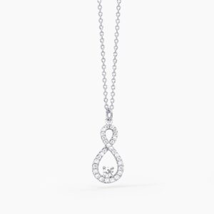 Girocollo Mabina in argento con infinito e punto luce in zirconi 553211