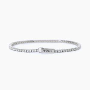Bracciale Mabina tennis bianco argento 533712-M