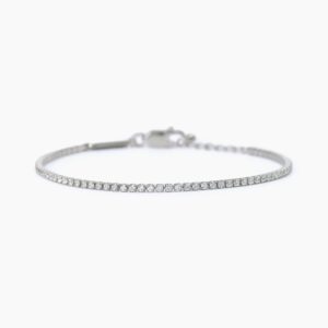 Bracciale Mabina tennis bianco mini argento 533724
