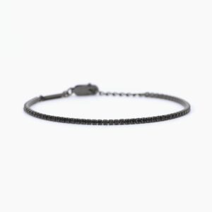 Bracciale Mabina tennis nero mini in argento 533725